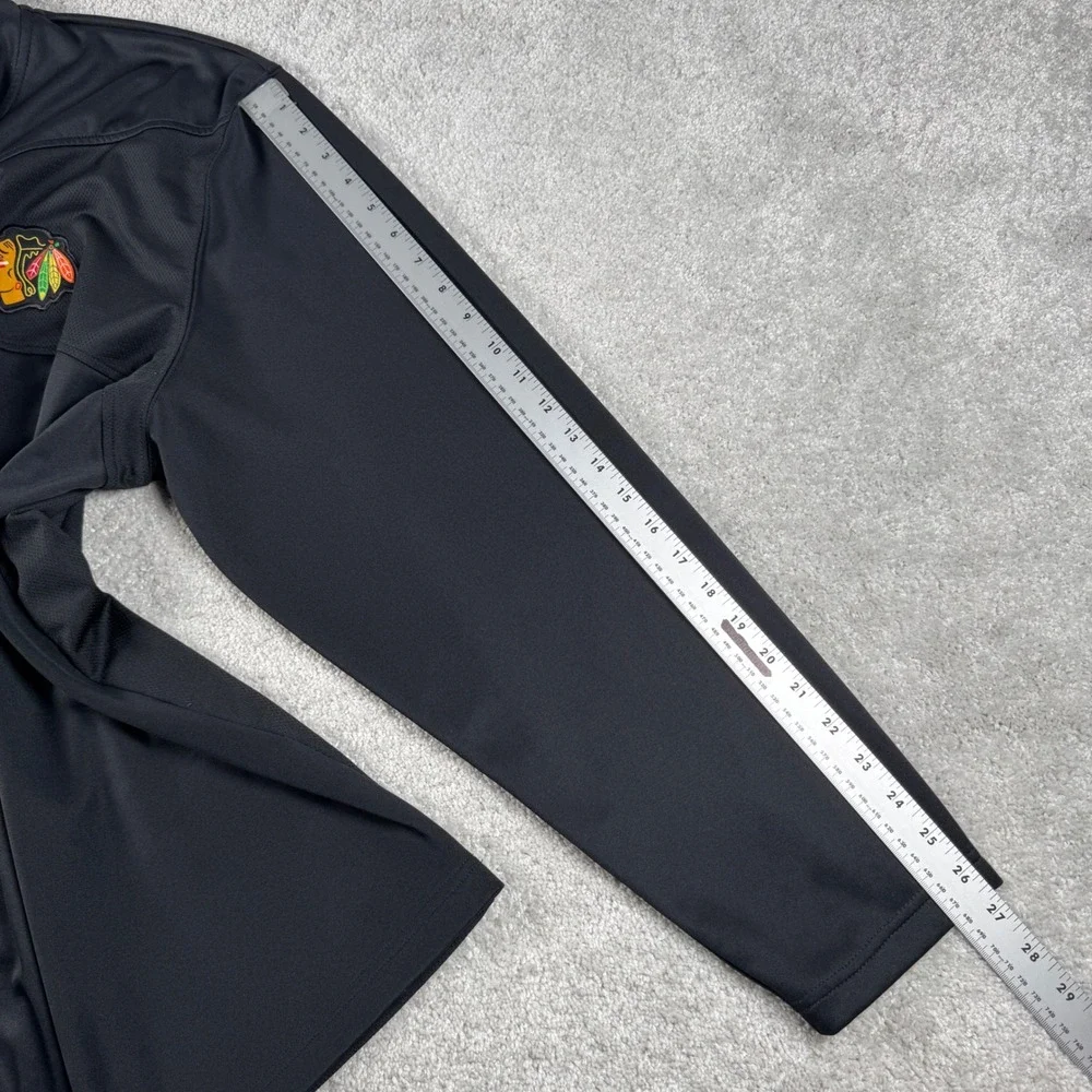 Chicago Blackhawks 1/4 Zip Mens 3XL Black Reebok NHL Center Ice Pullover XXXL